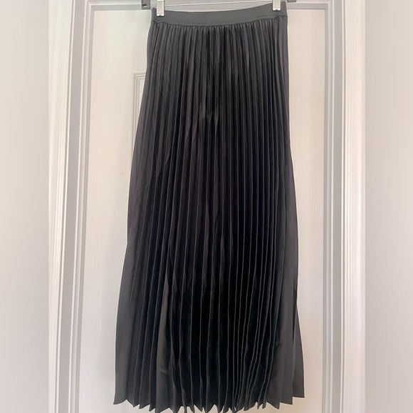 Black Pleated Maxi Skirt - Picture 3 of 6